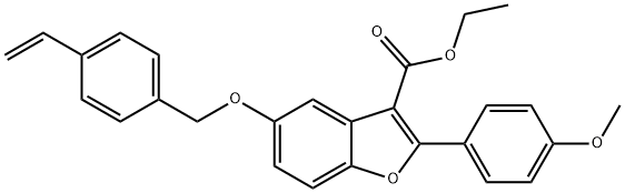 ethyl 2-(4-methoxyphenyl)-5-[(4-vinylbenzyl)oxy]-1-benzofuran-3-carboxylate Struktur