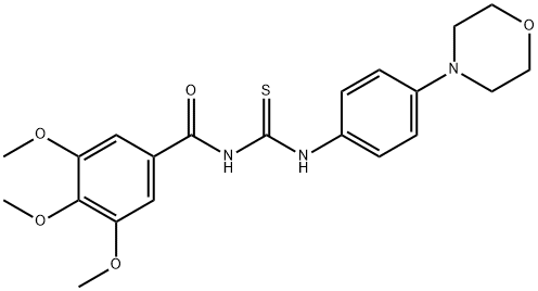 N-[4-(4-morpholinyl)phenyl]-N'-(3,4,5-trimethoxybenzoyl)thiourea Struktur