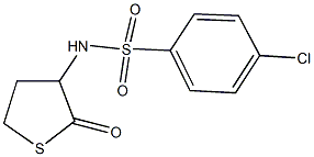 4-chloro-N-(2-oxotetrahydro-3-thienyl)benzenesulfonamide Struktur