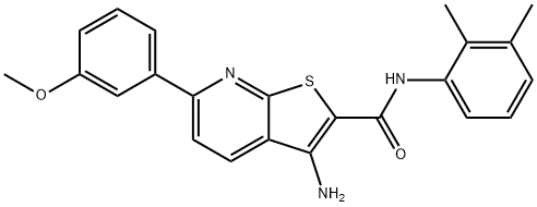 3-amino-N-(2,3-dimethylphenyl)-6-(3-methoxyphenyl)thieno[2,3-b]pyridine-2-carboxamide Struktur