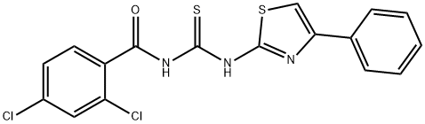 N-(2,4-dichlorobenzoyl)-N'-(4-phenyl-1,3-thiazol-2-yl)thiourea Struktur