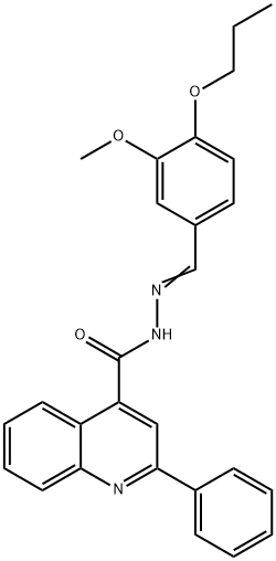 N'-(3-methoxy-4-propoxybenzylidene)-2-phenyl-4-quinolinecarbohydrazide Struktur