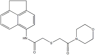 N-(1,2-dihydro-5-acenaphthylenyl)-2-{[2-(4-morpholinyl)-2-oxoethyl]sulfanyl}acetamide Struktur