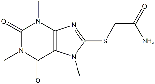 2-[(1,3,7-trimethyl-2,6-dioxo-2,3,6,7-tetrahydro-1H-purin-8-yl)sulfanyl]acetamide Struktur