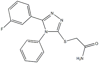 2-{[5-(3-fluorophenyl)-4-phenyl-4H-1,2,4-triazol-3-yl]sulfanyl}acetamide Struktur