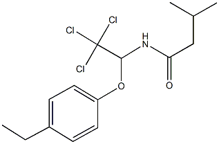 3-methyl-N-[2,2,2-trichloro-1-(4-ethylphenoxy)ethyl]butanamide Struktur