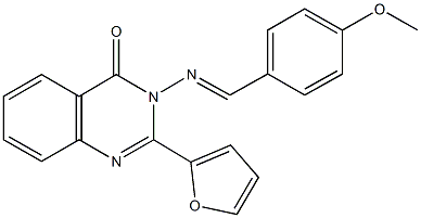 2-(2-furyl)-3-[(4-methoxybenzylidene)amino]-4(3H)-quinazolinone Struktur