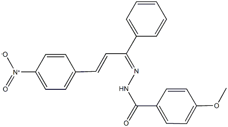 N'-(3-{4-nitrophenyl}-1-phenyl-2-propenylidene)-4-methoxybenzohydrazide Struktur