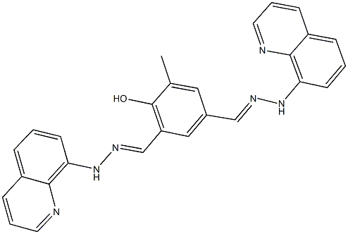 4-hydroxy-5-methylisophthalaldehyde bis(8-quinolinylhydrazone) Struktur