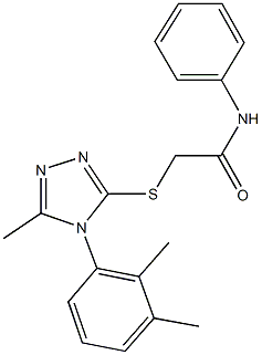 2-{[4-(2,3-dimethylphenyl)-5-methyl-4H-1,2,4-triazol-3-yl]sulfanyl}-N-phenylacetamide Struktur