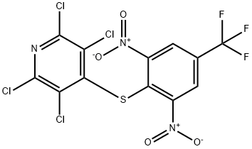 4-{[2,6-bisnitro-4-(trifluoromethyl)phenyl]sulfanyl}-2,3,5,6-tetrachloropyridine Struktur