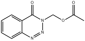 (4-oxo-1,2,3-benzotriazin-3(4H)-yl)methyl acetate Struktur