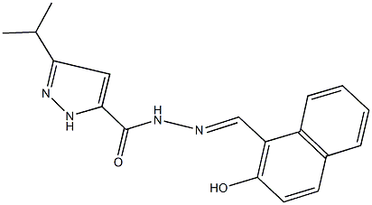 N'-[(2-hydroxy-1-naphthyl)methylene]-3-isopropyl-1H-pyrazole-5-carbohydrazide Struktur