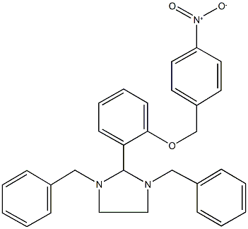 1,3-dibenzyl-2-[2-({4-nitrobenzyl}oxy)phenyl]imidazolidine Struktur