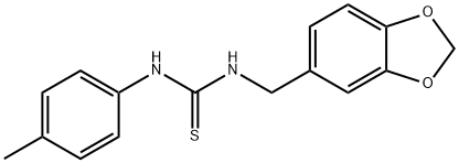 N-(1,3-benzodioxol-5-ylmethyl)-N'-(4-methylphenyl)thiourea Struktur