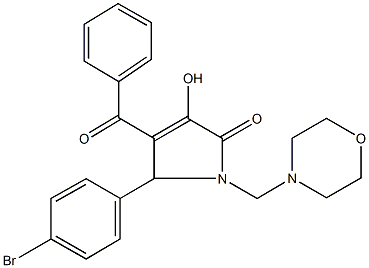 4-benzoyl-5-(4-bromophenyl)-3-hydroxy-1-(4-morpholinylmethyl)-1,5-dihydro-2H-pyrrol-2-one Struktur