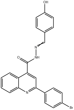 2-(4-bromophenyl)-N'-(4-hydroxybenzylidene)-4-quinolinecarbohydrazide Struktur