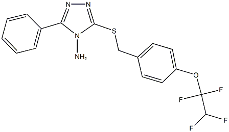 3-phenyl-5-{[4-(1,1,2,2-tetrafluoroethoxy)benzyl]sulfanyl}-4H-1,2,4-triazol-4-ylamine Struktur