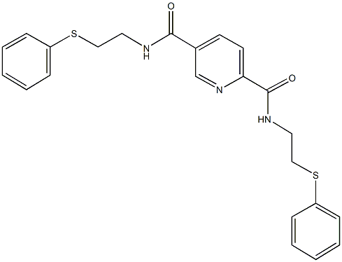 N~2~,N~5~-bis[2-(phenylsulfanyl)ethyl]-2,5-pyridinedicarboxamide Struktur