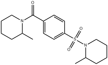 2-methyl-1-({4-[(2-methyl-1-piperidinyl)carbonyl]phenyl}sulfonyl)piperidine Struktur