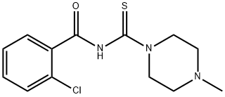 2-chloro-N-[(4-methyl-1-piperazinyl)carbothioyl]benzamide Struktur