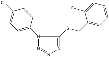 1-(4-chlorophenyl)-5-[(2-fluorobenzyl)sulfanyl]-1H-tetraazole Struktur