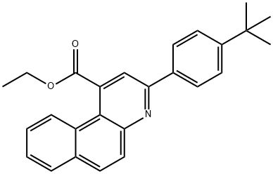 ethyl 3-(4-tert-butylphenyl)benzo[f]quinoline-1-carboxylate Struktur