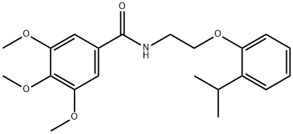 N-[2-(2-isopropylphenoxy)ethyl]-3,4,5-trimethoxybenzamide Struktur