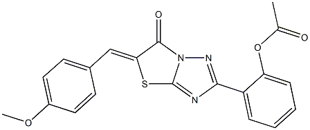 2-[5-(4-methoxybenzylidene)-6-oxo-5,6-dihydro[1,3]thiazolo[3,2-b][1,2,4]triazol-2-yl]phenyl acetate Struktur