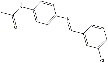 N-{4-[(3-chlorobenzylidene)amino]phenyl}acetamide Struktur