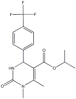 isopropyl 1,6-dimethyl-2-oxo-4-[4-(trifluoromethyl)phenyl]-1,2,3,4-tetrahydro-5-pyrimidinecarboxylate Struktur