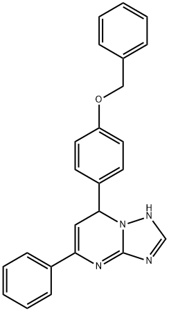 7-[4-(benzyloxy)phenyl]-5-phenyl-4,7-dihydro[1,2,4]triazolo[1,5-a]pyrimidine Struktur