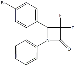 4-(4-bromophenyl)-3,3-difluoro-1-phenylazetidin-2-one Struktur