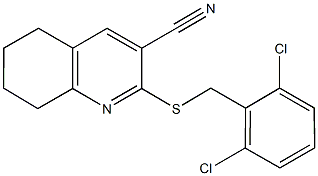 2-[(2,6-dichlorobenzyl)sulfanyl]-5,6,7,8-tetrahydro-3-quinolinecarbonitrile Struktur