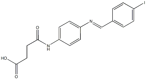 4-{4-[(4-iodobenzylidene)amino]anilino}-4-oxobutanoic acid Struktur