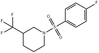 1-[(4-fluorophenyl)sulfonyl]-3-(trifluoromethyl)piperidine Struktur