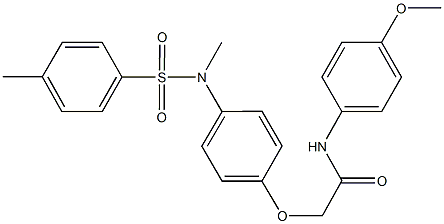 N-(4-methoxyphenyl)-2-(4-{methyl[(4-methylphenyl)sulfonyl]amino}phenoxy)acetamide Struktur