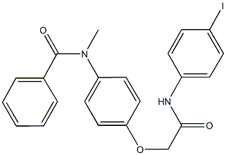 N-{4-[2-(4-iodoanilino)-2-oxoethoxy]phenyl}-N-methylbenzamide Struktur