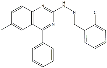 2-chlorobenzaldehyde (6-methyl-4-phenyl-2-quinazolinyl)hydrazone Struktur