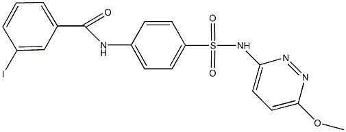 3-iodo-N-(4-{[(6-methoxypyridazin-3-yl)amino]sulfonyl}phenyl)benzamide Struktur