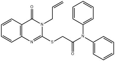 2-[(3-allyl-4-oxo-3,4-dihydro-2-quinazolinyl)sulfanyl]-N,N-diphenylacetamide Struktur