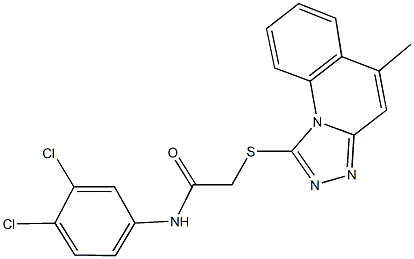 N-(3,4-dichlorophenyl)-2-[(5-methyl[1,2,4]triazolo[4,3-a]quinolin-1-yl)sulfanyl]acetamide Struktur