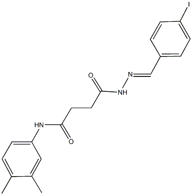 N-(3,4-dimethylphenyl)-4-[2-(4-iodobenzylidene)hydrazino]-4-oxobutanamide Struktur