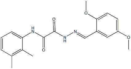 2-[2-(2,5-dimethoxybenzylidene)hydrazino]-N-(2,3-dimethylphenyl)-2-oxoacetamide Struktur