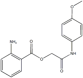 2-(4-methoxyanilino)-2-oxoethyl 2-aminobenzoate Struktur