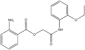 2-(2-ethoxyanilino)-2-oxoethyl 2-aminobenzoate Struktur