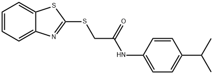 2-(1,3-benzothiazol-2-ylsulfanyl)-N-(4-isopropylphenyl)acetamide Struktur