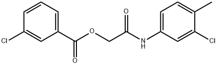 2-(3-chloro-4-methylanilino)-2-oxoethyl 3-chlorobenzoate Struktur