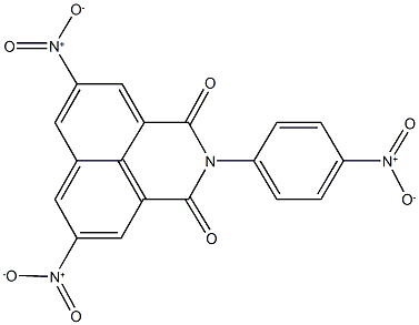 5,8-bisnitro-2-{4-nitrophenyl}-1H-benzo[de]isoquinoline-1,3(2H)-dione Struktur