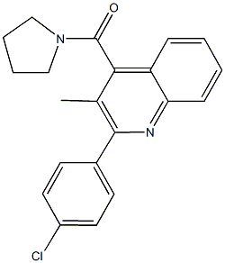 2-(4-chlorophenyl)-3-methyl-4-(1-pyrrolidinylcarbonyl)quinoline Struktur